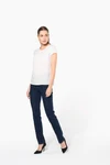 Kurzarm-Kreppbluse für Damen