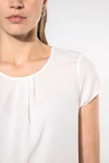 Kurzarm-Kreppbluse für Damen