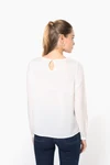 Langarm-Kreppbluse für Damen