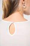 Langarm-Kreppbluse für Damen
