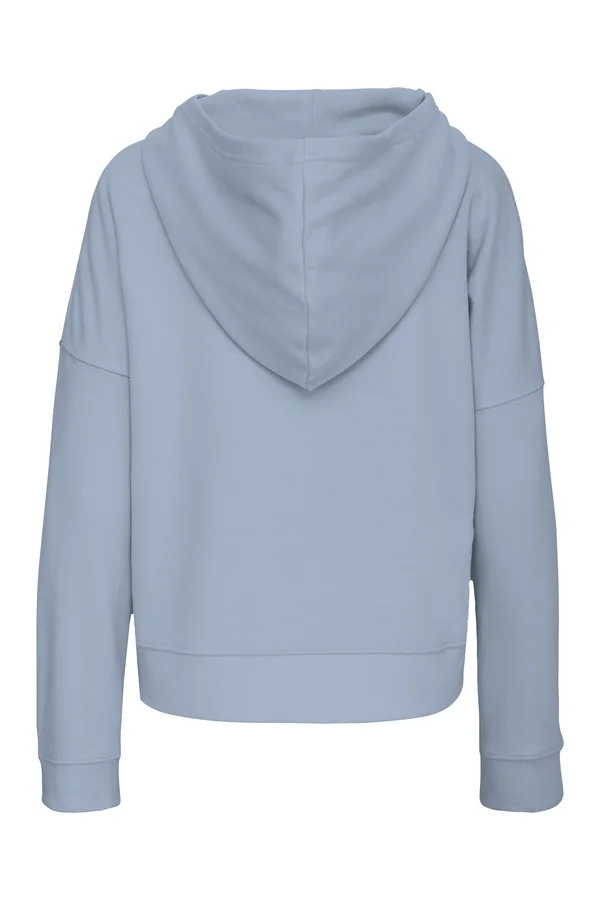 Damen Oversize Bio Kapuzen Sweater aquamarine