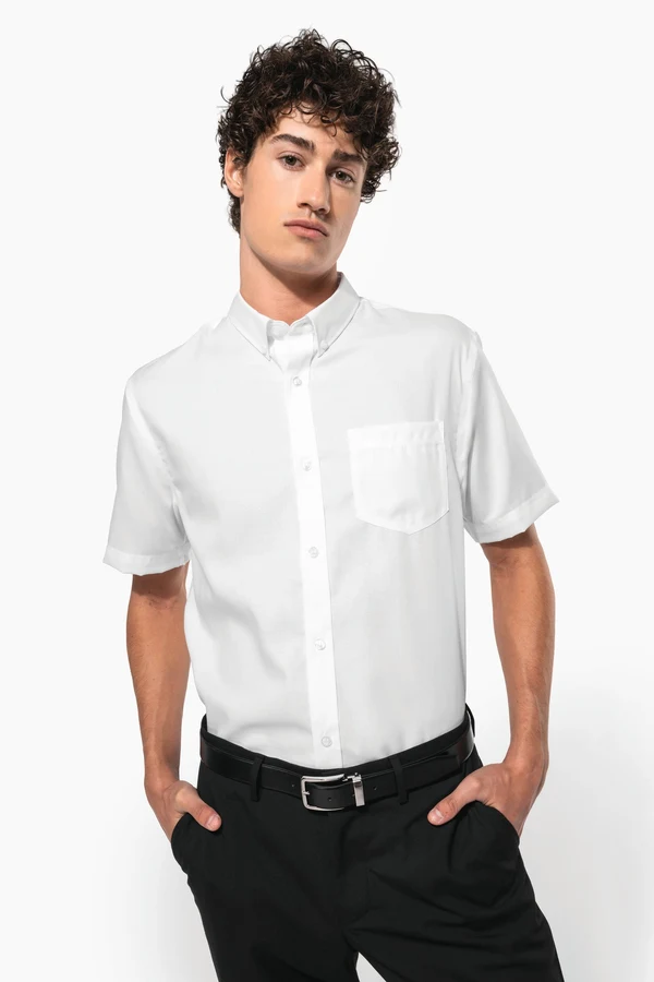 Herren Kurzarmhemd Bügelfrei Micro Twill