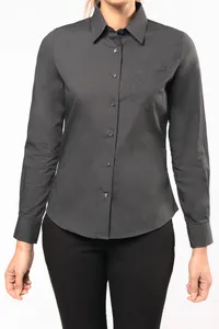 Damen Popelinebluse Langarm