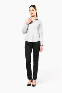 Damen Popelinebluse Langarm