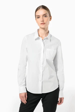 Damen Popelinebluse Langarm