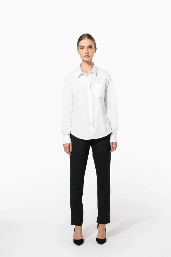 Damen Popelinebluse Langarm