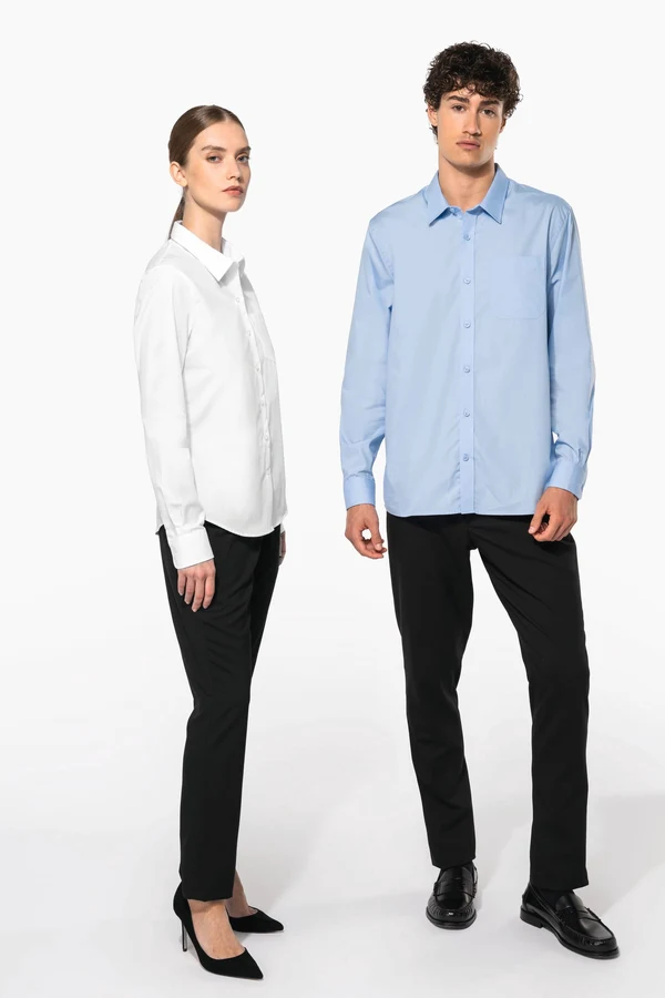 Damen Popelinebluse Langarm