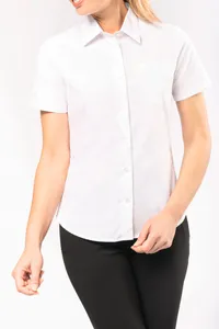 Damen Popelinebluse Kurzarm