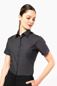 Damen Popelinebluse Kurzarm