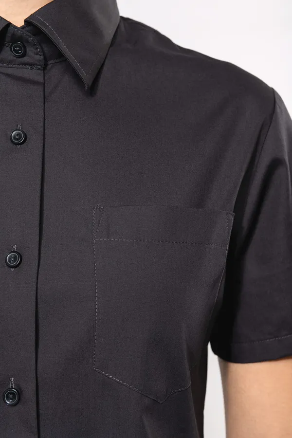 Damen Popelinebluse Kurzarm
