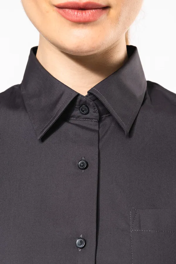 Damen Popelinebluse Kurzarm