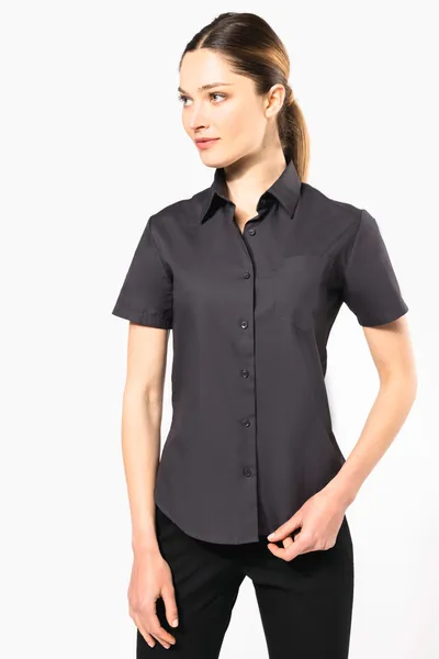 Damen Popelinebluse Kurzarm