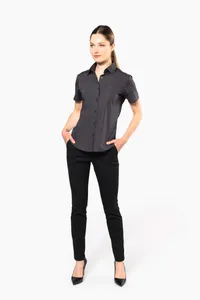 Damen Popelinebluse Kurzarm