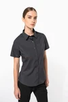 Damen Popelinebluse Kurzarm