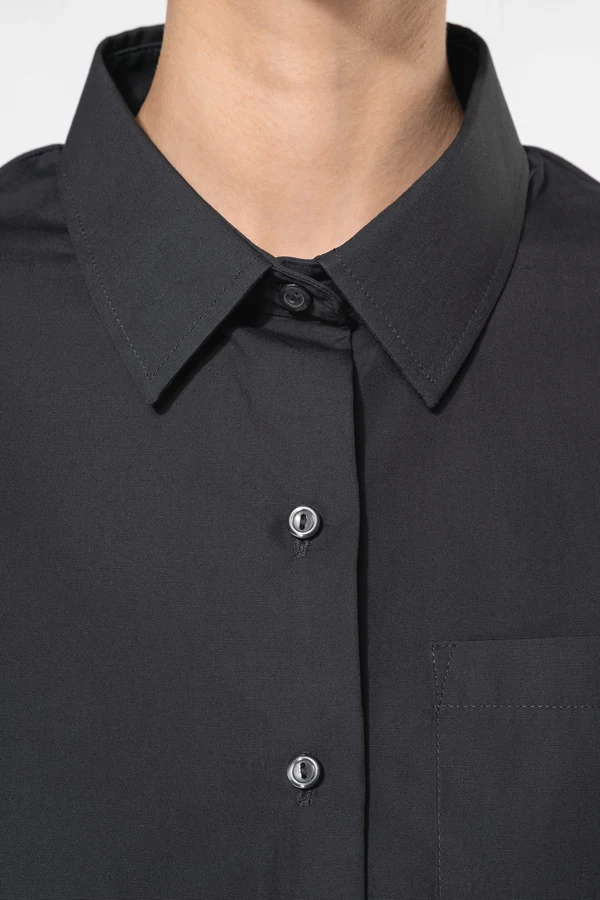 Damen Popelinebluse Kurzarm