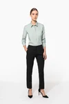 Popeline-Hemd Baumwollpolyester pflegeleicht für Damen
