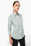 Popeline-Hemd Baumwollpolyester pflegeleicht für Damen