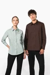 Popeline-Hemd Baumwollpolyester pflegeleicht für Damen