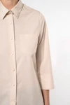 Popeline Hemd Baumwollpolyester 3/4-Ärmel pflegeleicht für Damen
