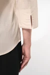 Popeline Hemd Baumwollpolyester 3/4-Ärmel pflegeleicht für Damen