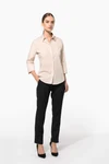 Popeline Hemd Baumwollpolyester 3/4-Ärmel pflegeleicht für Damen