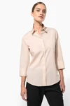 Popeline Hemd Baumwollpolyester 3/4-Ärmel pflegeleicht für Damen