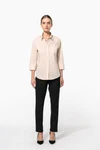 Popeline Hemd Baumwollpolyester 3/4-Ärmel pflegeleicht für Damen