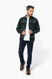 Karo-Hemdjacke mit Sherpa-Futter