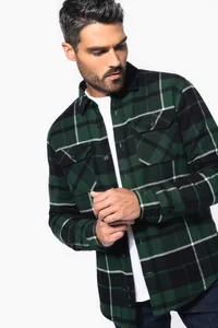 Karo-Hemdjacke mit Sherpa-Futter