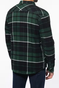 Karo-Hemdjacke mit Sherpa-Futter