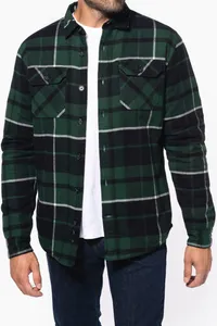 Karo-Hemdjacke mit Sherpa-Futter