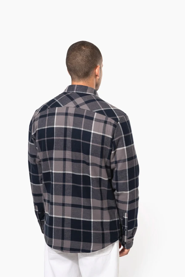 Karo-Hemdjacke mit Sherpa-Futter