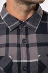 Karo-Hemdjacke mit Sherpa-Futter