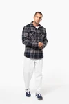 Karo-Hemdjacke mit Sherpa-Futter