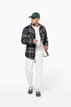 Karo-Hemdjacke mit Sherpa-Futter