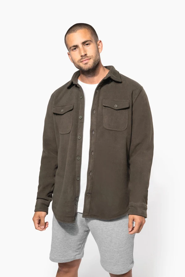 Fleece-Hemdjacke mit Sherpa-Futter
