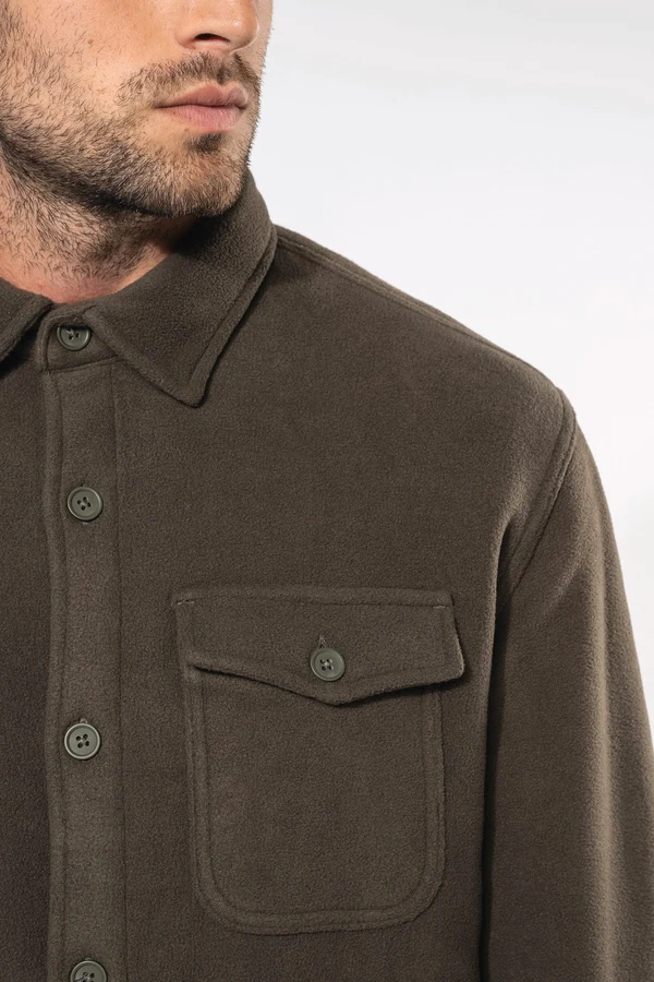 Fleece-Hemdjacke mit Sherpa-Futter