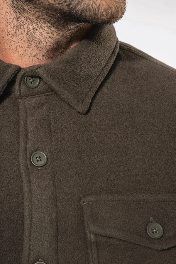 Fleece-Hemdjacke mit Sherpa-Futter