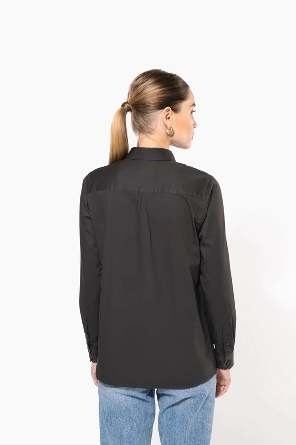 Langarm-Baumwollhemd für Damen