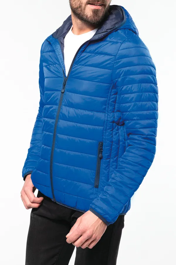 Leichte Herren-Steppjacke mit Kapuze