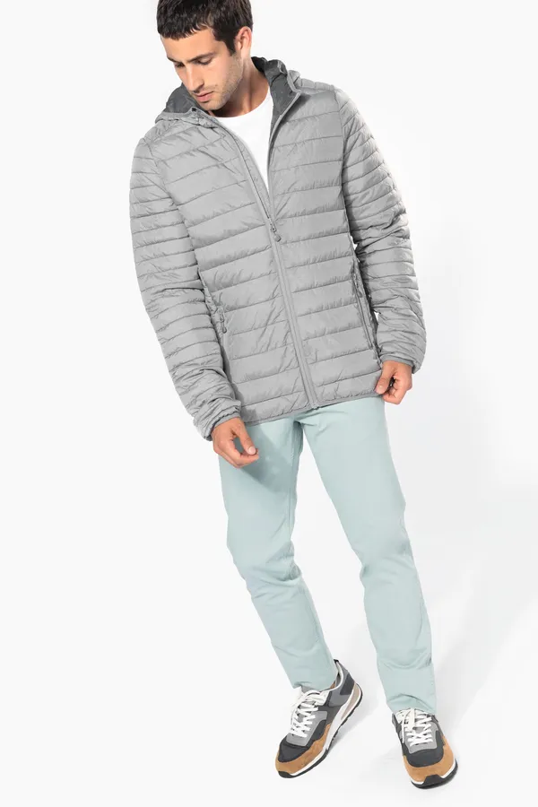 Leichte Herren-Steppjacke mit Kapuze