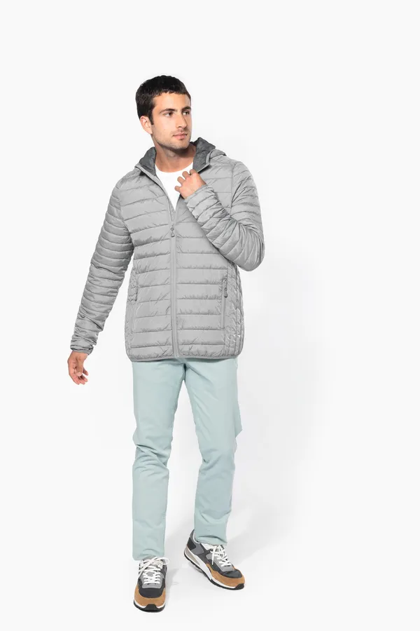 Leichte Herren-Steppjacke mit Kapuze