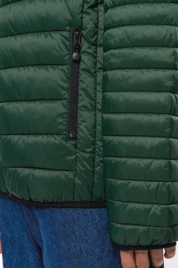 Leichte Herren-Steppjacke mit Kapuze