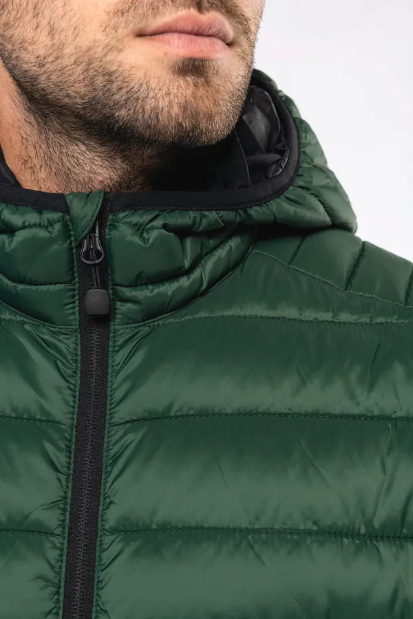Leichte Herren-Steppjacke mit Kapuze