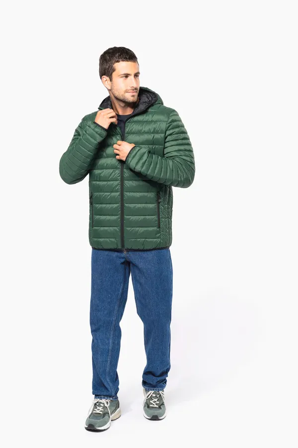 Leichte Herren-Steppjacke mit Kapuze