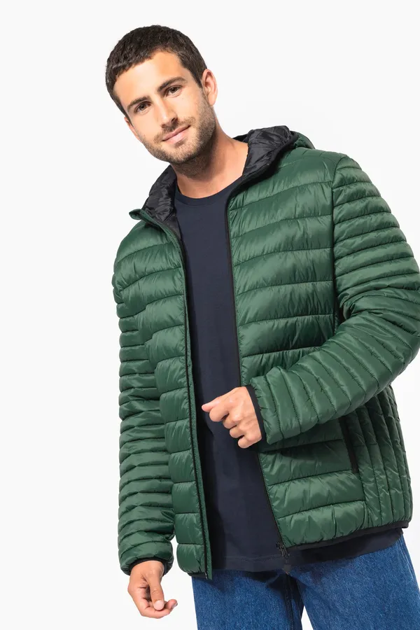 Leichte Herren-Steppjacke mit Kapuze