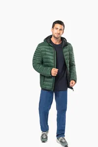 Leichte Herren-Steppjacke mit Kapuze