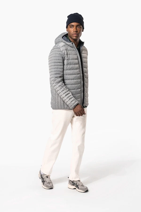 Leichte Herren-Steppjacke mit Kapuze