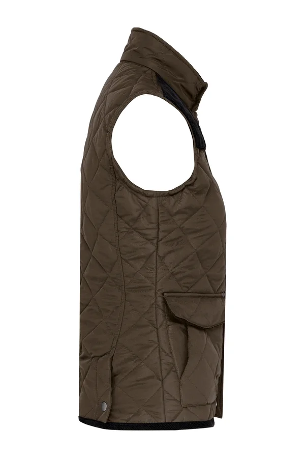 Damen Steppweste Mossy Green / Black