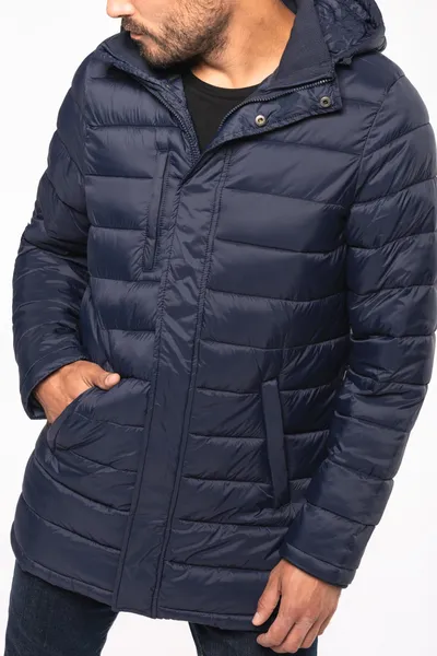 Leichter Herren-Daunenparka mit Kapuze